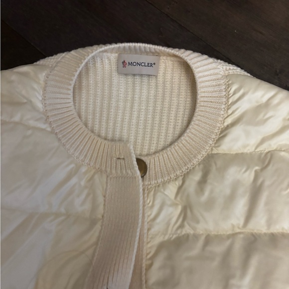 Moncler down panel virgin wool cardigan jacket - Picture 5 of 7